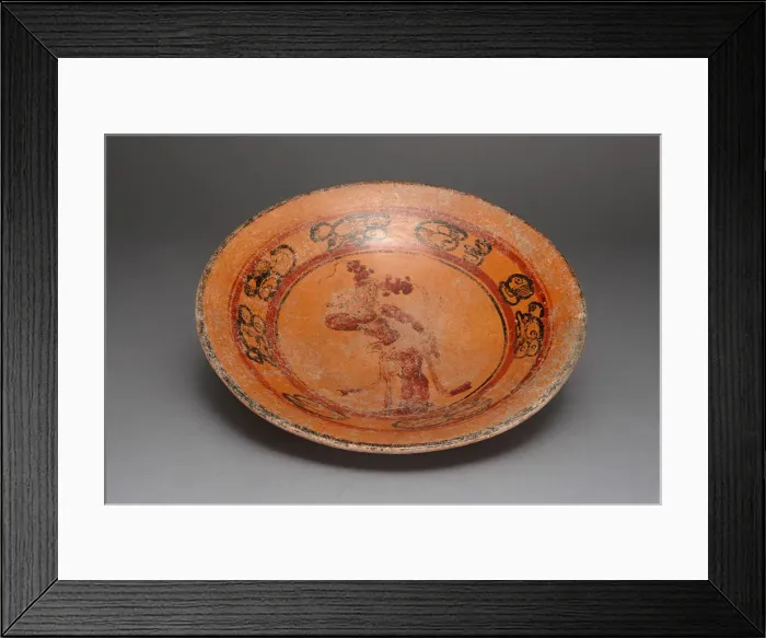 Framed Print : Plate Depicting a Dancing Figure, A. D. 600 / 800. Creator: Unknown Framed Print : Plate Depicting a Dancing Figure, A. D. 600 / 800. Creator: Unknown
