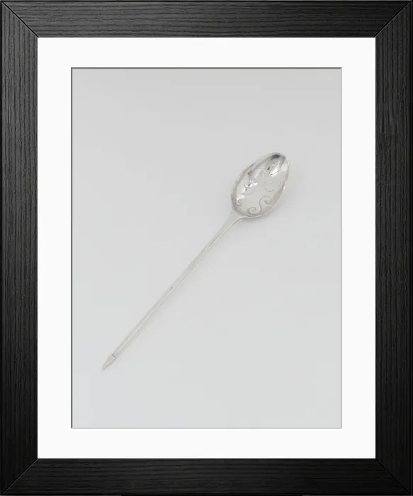 Framed Print : Strainer Spoon, 1760s. Creator: Jeremiah Wool Framed Print : Strainer Spoon, 1760s. Creator: Jeremiah Wool