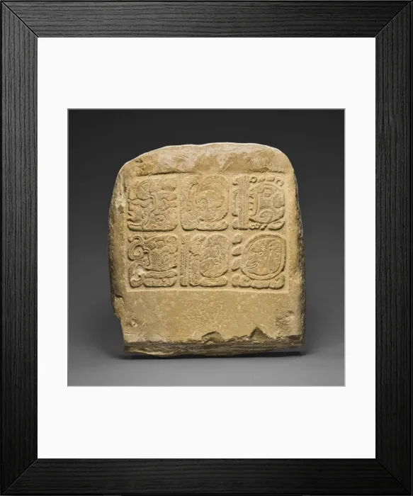 Framed Print : Hieroglyphic Panel, A. D. 650 / 800. Creator: Unknown Framed Print : Hieroglyphic Panel, A. D. 650 / 800. Creator: Unknown