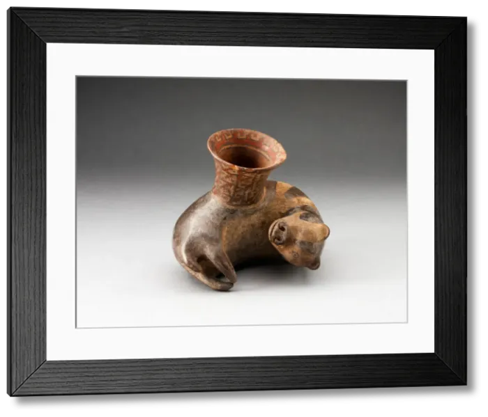 Framed Print : Miniature Vessel in the Form of a Reclinging Animal, A. D. 1450 / 1532. Creator: Unknown Framed Print : Miniature Vessel in the Form of a Reclinging Animal, A. D. 1450 / 1532. Creator: Unknown