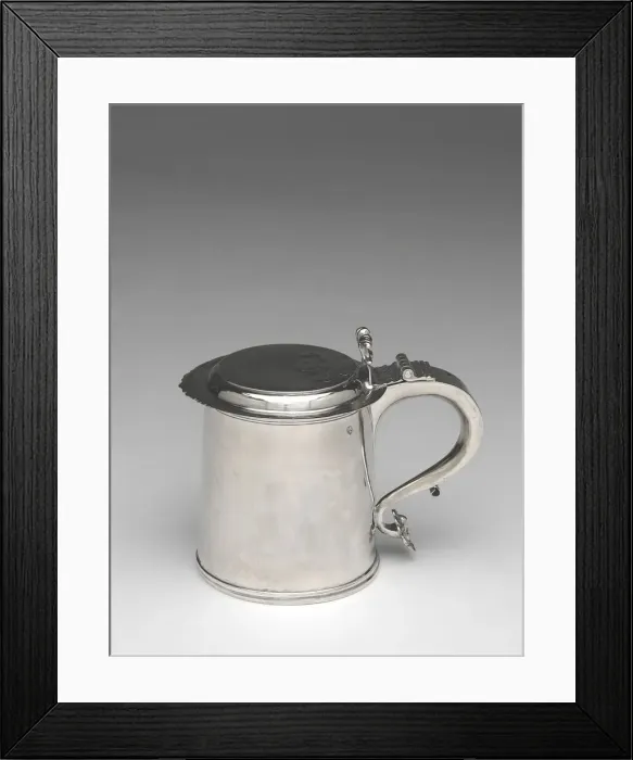 Framed Print : Tankard, c. 1705. Creator: Jeremiah Dummer Framed Print : Tankard, c. 1705. Creator: Jeremiah Dummer