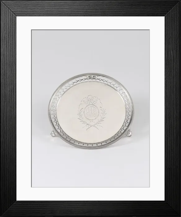 Framed Print : Salver, c. 1788 / 90. Creators: Joseph Richardson, Nathaniel Richardson Framed Print : Salver, c. 1788 / 90. Creators: Joseph Richardson, Nathaniel Richardson