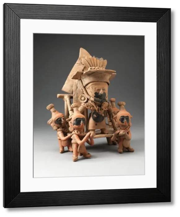 Framed Print : Figure Carried in a Litter, A. D. 600 / 950. Creator: Unknown Framed Print : Figure Carried in a Litter, A. D. 600 / 950. Creator: Unknown