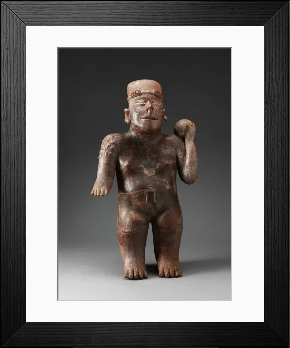 Framed Print : Standing Male Figure Holding a Ball, 100 B. C. / A. D. 300. Creator: Unknown Framed Print : Standing Male Figure Holding a Ball, 100 B. C. / A. D. 300. Creator: Unknown