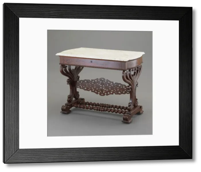 Framed Print : Table, 1836 / 46. Creator: John and Joseph W. Meeks Company Framed Print : Table, 1836 / 46. Creator: John and Joseph W. Meeks Company
