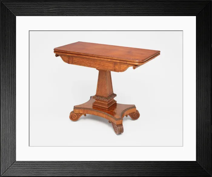 Framed Print : Card Table, 1819 / 25. Creators: Isaac Vose & Son, Thomas Wightman Framed Print : Card Table, 1819 / 25. Creators: Isaac Vose & Son, Thomas Wightman