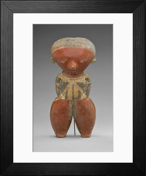 Framed Print : Polychrome Standing Figure with Exaggerated Head and Hips, A. D. 1 / 300. Creator: Unknown Framed Print : Polychrome Standing Figure with Exaggerated Head and Hips, A. D. 1 / 300. Creator: Unknown