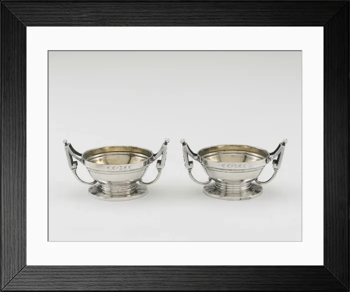 Framed Print : Pair of Salt Dishes, 1850 / 60. Creator: Peter L. Krider Framed Print : Pair of Salt Dishes, 1850 / 60. Creator: Peter L. Krider