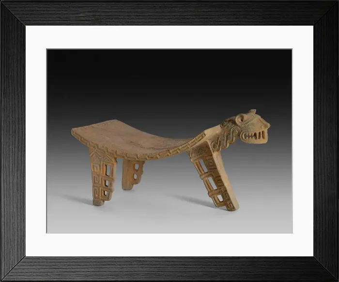 Framed Print : Ceremonial Grinding Table (Metate) in the Form of a Feline, A. D. 500 / 1000 Framed Print : Ceremonial Grinding Table (Metate) in the Form of a Feline, A. D. 500 / 1000
