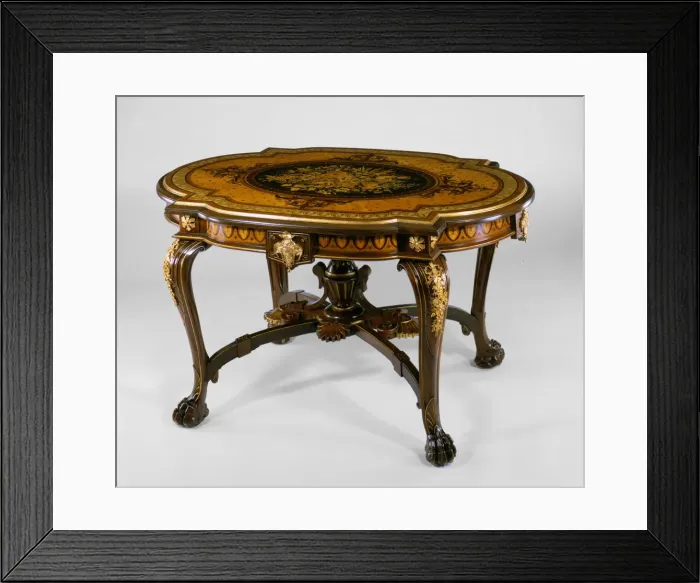 Framed Print : Center Table, c. 1862. Creators: Unknown, Joseph Cremer Framed Print : Center Table, c. 1862. Creators: Unknown, Joseph Cremer