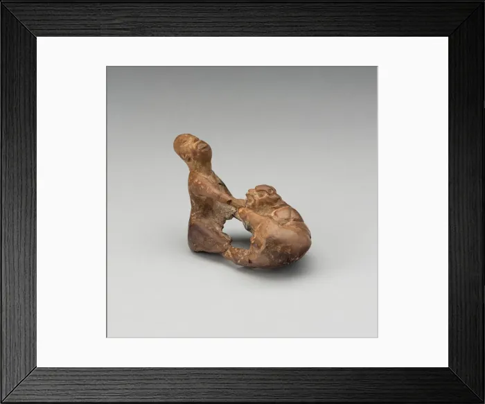 Framed Print : Figure of a Jaguar Attacking a Man, Probably A. D. 250 / 900. Creator: Unknown Framed Print : Figure of a Jaguar Attacking a Man, Probably A. D. 250 / 900. Creator: Unknown