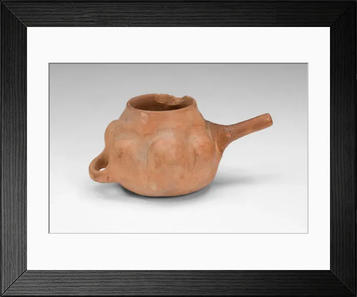 Framed Print : Miniature Cup with Handle and Side Spout, A. D. 500 / 800. Creator: Unknown Framed Print : Miniature Cup with Handle and Side Spout, A. D. 500 / 800. Creator: Unknown