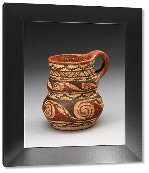 Miniature Handled Jug with Spiral and Zigzag Motifs, A. D. 400  /  1000. Creator: Unknown