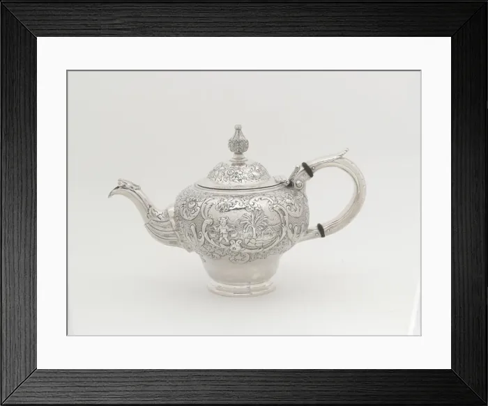 Framed Print : Teapot, 1848. Creator: Obadiah Rich Framed Print : Teapot, 1848. Creator: Obadiah Rich