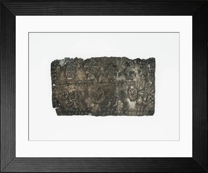 Framed Print : Fragment of a Band with Raised Relief Depicting Felines and Fish, c. A. D. 1000 / 1470 Framed Print : Fragment of a Band with Raised Relief Depicting Felines and Fish, c. A. D. 1000 / 1470