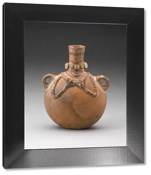 Handled Flask Depicting Abstract Figure, A. D. 500  /  800. Creator: Unknown