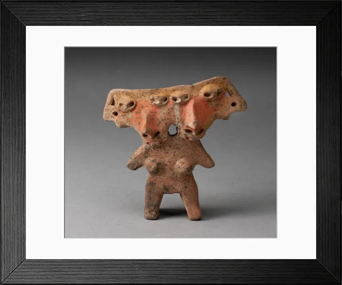 Framed Print : Female Figure with Two Joined Heads, 200 B. C. / A. D. 300. Creator: Unknown Framed Print : Female Figure with Two Joined Heads, 200 B. C. / A. D. 300. Creator: Unknown