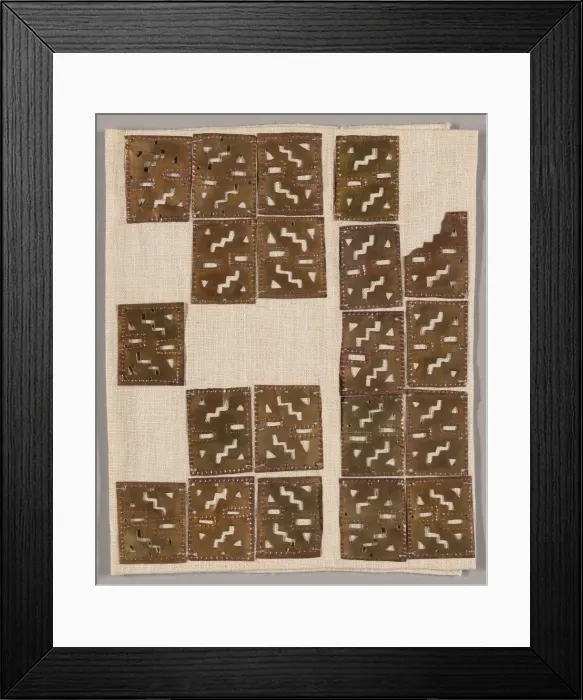 Framed Print : Rectangular Costume Ornaments with Geometric Motifs, A. D. 1000 / 1450. Creator: Unknown Framed Print : Rectangular Costume Ornaments with Geometric Motifs, A. D. 1000 / 1450. Creator: Unknown