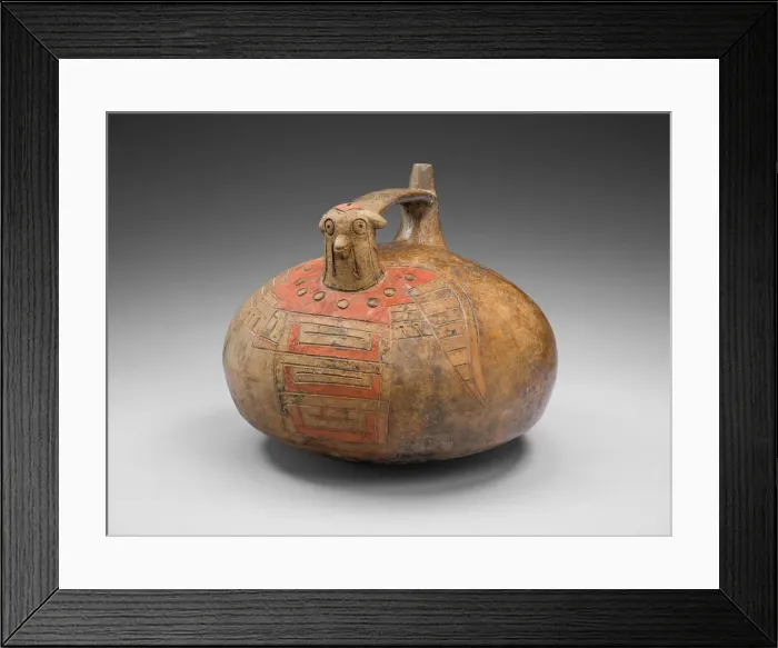 Framed Print : Strap-Handled Vessel in the Form of a Bird with Abstract Pattern on Body, 650 / 150 B. C Framed Print : Strap-Handled Vessel in the Form of a Bird with Abstract Pattern on Body, 650 / 150 B. C