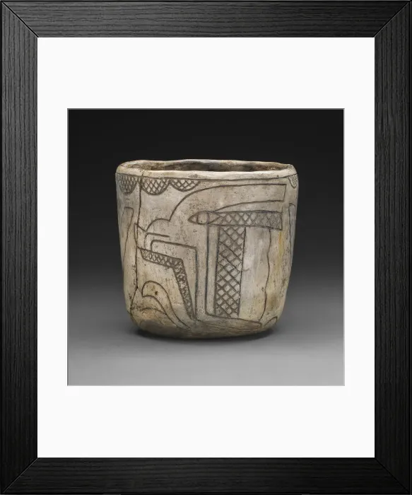 Framed Print : Cup with Profile Head of the Maize God, 800 / 400 B. C. Creator: Unknown Framed Print : Cup with Profile Head of the Maize God, 800 / 400 B. C. Creator: Unknown