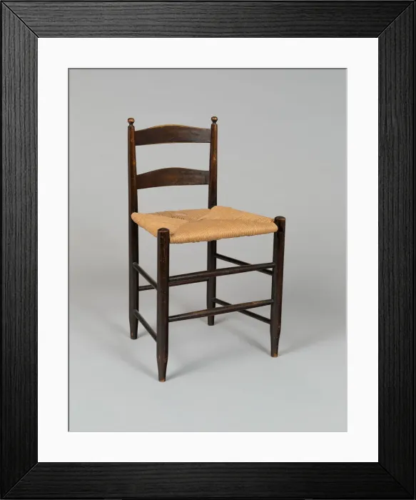 Framed Print : Side Chair, c. 1873 / 83. Creator: Mount Lebanon Shaker Colony Framed Print : Side Chair, c. 1873 / 83. Creator: Mount Lebanon Shaker Colony