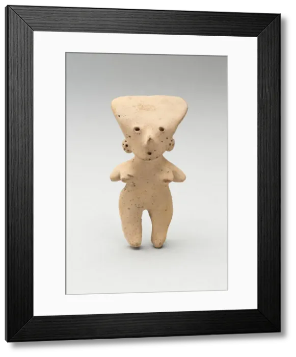 Framed Print : Female Figure with Incised Features and Triangular Head, 100 B. C. / A. D. 300 Framed Print : Female Figure with Incised Features and Triangular Head, 100 B. C. / A. D. 300