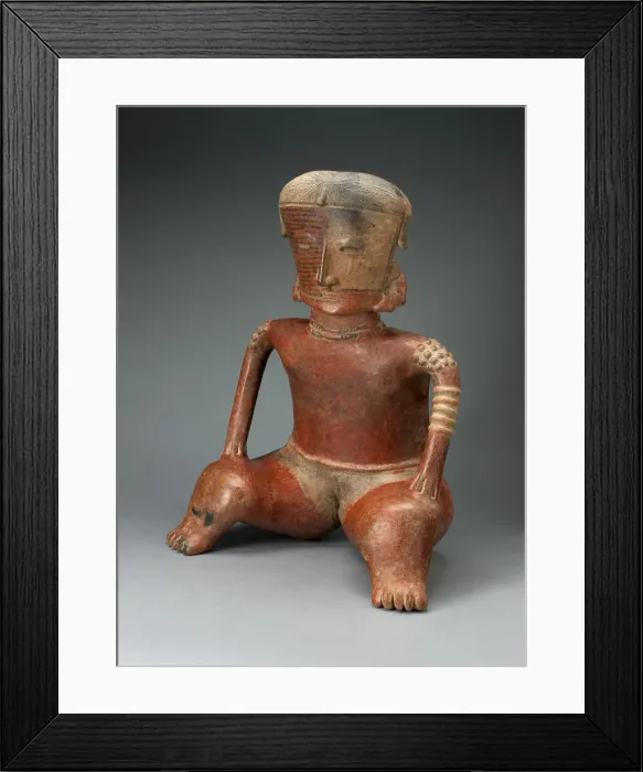 Framed Print : Figure of a Seated Female, 100 B. C. / A. D. 500. Creator: Unknown Framed Print : Figure of a Seated Female, 100 B. C. / A. D. 500. Creator: Unknown
