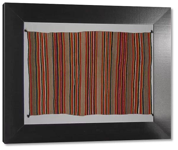 Shoulder Blanket with Plain-Stripe Design, 1860 / 90. Creator: Unknown