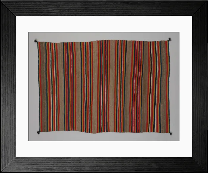 Framed Print : Shoulder Blanket with Plain-Stripe Design, 1860 / 90. Creator: Unknown Framed Print : Shoulder Blanket with Plain-Stripe Design, 1860 / 90. Creator: Unknown