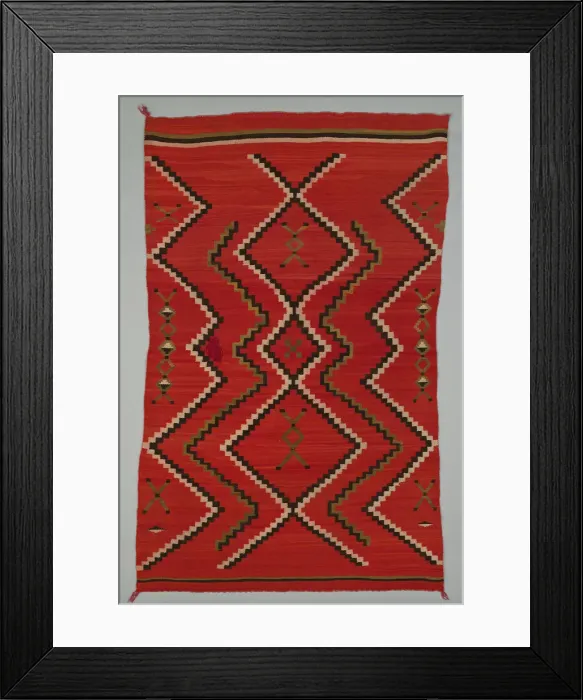Framed Print : Sarape with Terraced Zigzag Design, 1865 / 85. Creator: Unknown Framed Print : Sarape with Terraced Zigzag Design, 1865 / 85. Creator: Unknown