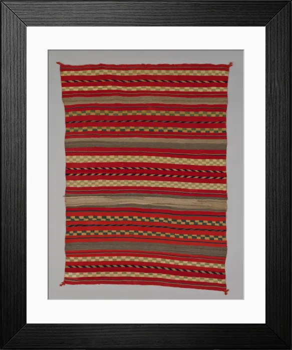 Framed Print : Sarape with Compound Banded Design, 1870 / 95. Creator: Unknown Framed Print : Sarape with Compound Banded Design, 1870 / 95. Creator: Unknown