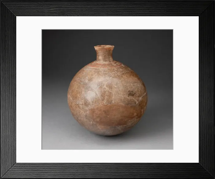 Framed Print : Bottle with Incised Feline Tooth Motif Around Neck, 650 / 150 B. C. Creator: Unknown Framed Print : Bottle with Incised Feline Tooth Motif Around Neck, 650 / 150 B. C. Creator: Unknown