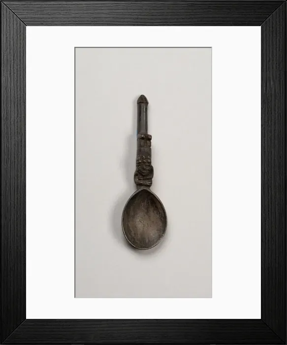 Framed Print : Spoon with Reclining Figure on Handle, A. D. 1450 / 1532. Creator: Unknown Framed Print : Spoon with Reclining Figure on Handle, A. D. 1450 / 1532. Creator: Unknown