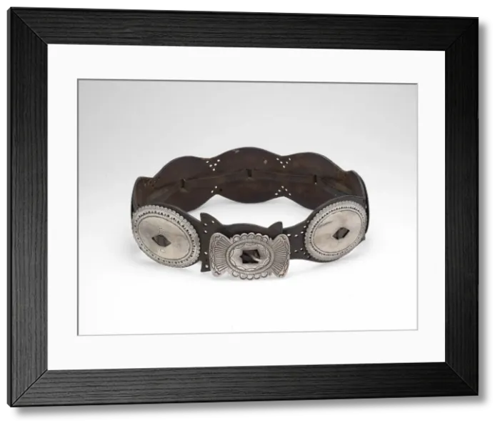 Framed Print : Concho Belt, 1880 / 95. Creator: Unknown Framed Print : Concho Belt, 1880 / 95. Creator: Unknown