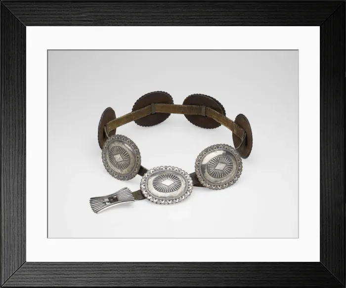 Framed Print : Concho Belt, 1880s. Creator: Unknown Framed Print : Concho Belt, 1880s. Creator: Unknown