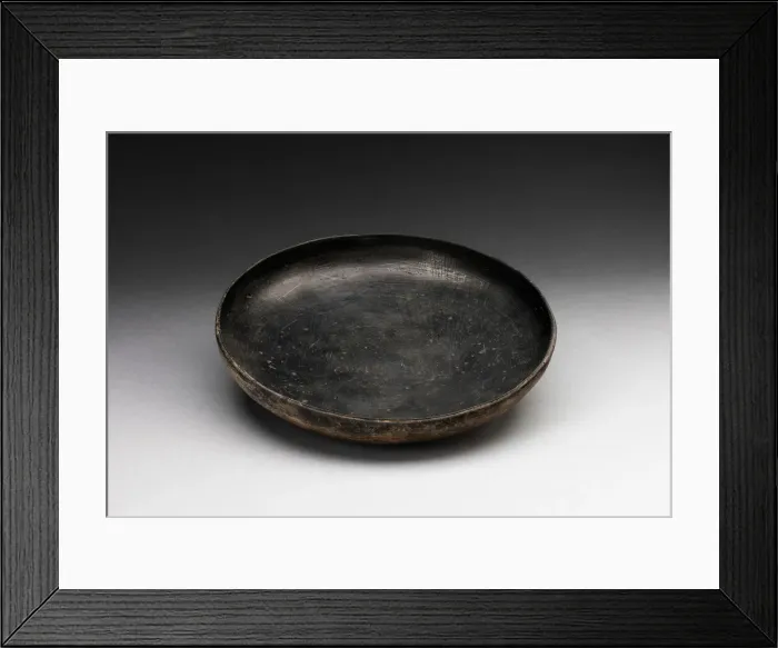 Framed Print : Blackware Plate with Fish Incised in Interior, 500 / 150 B. C. Creator: Unknown Framed Print : Blackware Plate with Fish Incised in Interior, 500 / 150 B. C. Creator: Unknown