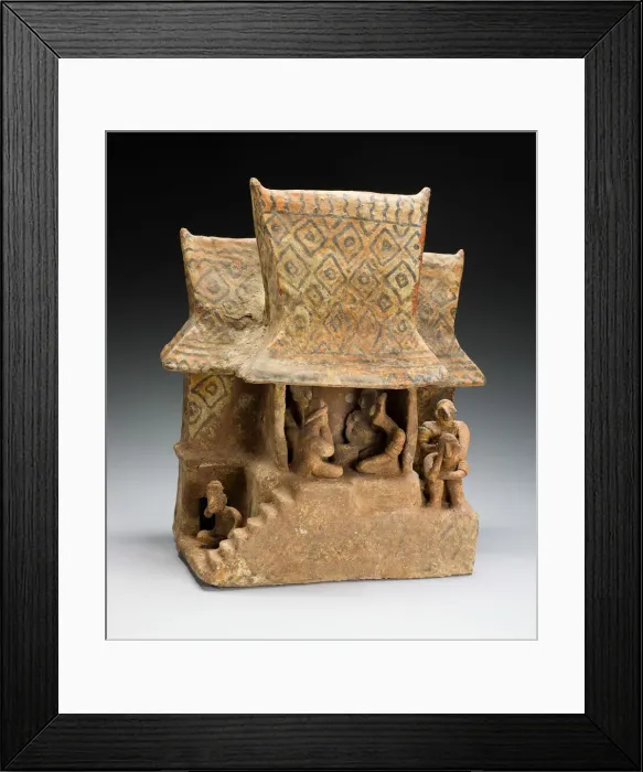 Framed Print : House Model with Ritual Feast, 100 B. C. / A. D. 300. Creator: Unknown Framed Print : House Model with Ritual Feast, 100 B. C. / A. D. 300. Creator: Unknown