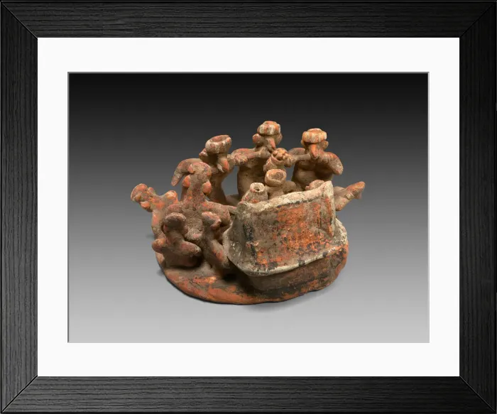 Framed Print : Funerary Cheek-Piercing Ritual, 200 B. C. / A. D. 300. Creator: Unknown Framed Print : Funerary Cheek-Piercing Ritual, 200 B. C. / A. D. 300. Creator: Unknown