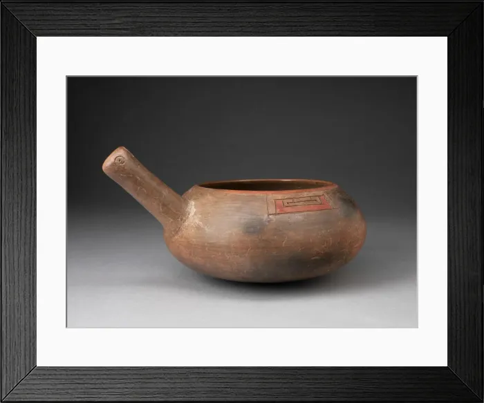 Framed Print : Corn Popper with Incised Geometric Motif, 650 / 150 B. C. Creator: Unknown Framed Print : Corn Popper with Incised Geometric Motif, 650 / 150 B. C. Creator: Unknown