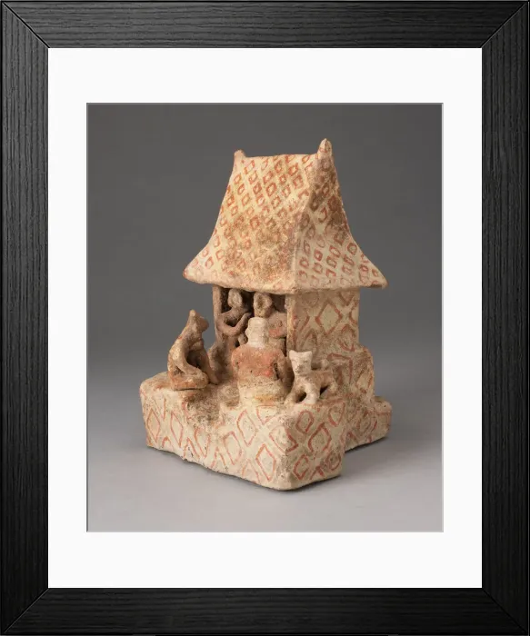 Framed Print : House Model Depicting a Ritual Feast, 100 B. C. / A. D. 300. Creator: Unknown Framed Print : House Model Depicting a Ritual Feast, 100 B. C. / A. D. 300. Creator: Unknown