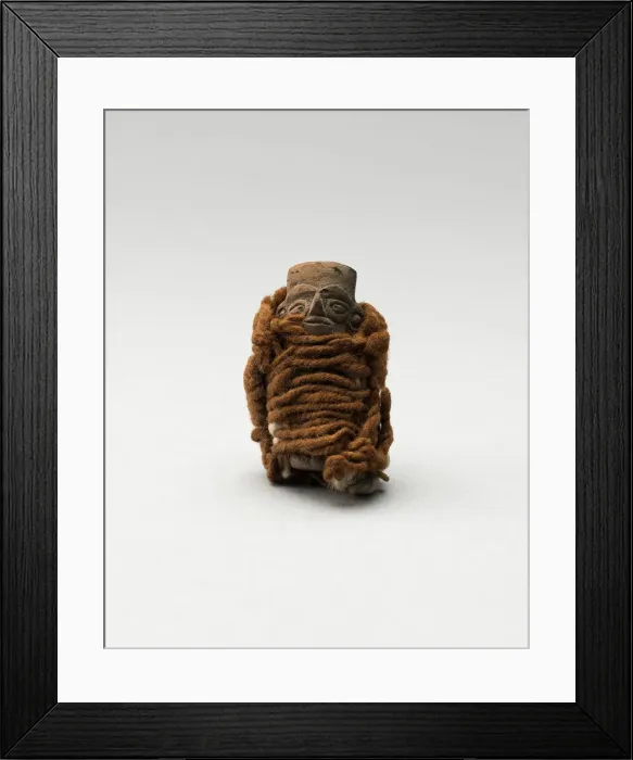 Framed Print : Mold-Made Figurine Wrapped in Wool String, A. D. 100 / 600. Creator: Unknown Framed Print : Mold-Made Figurine Wrapped in Wool String, A. D. 100 / 600. Creator: Unknown