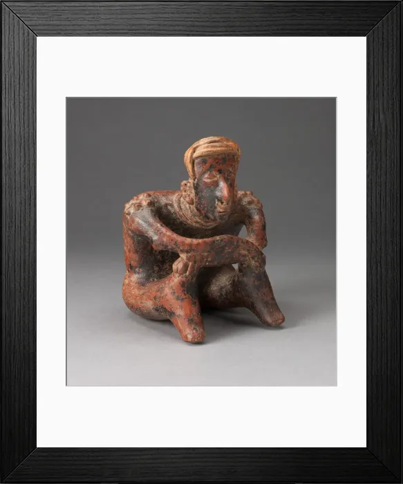 Framed Print : Seated Male Figure Leaning Forward with Arms Crossed over Knees, c. A. D. 200 Framed Print : Seated Male Figure Leaning Forward with Arms Crossed over Knees, c. A. D. 200