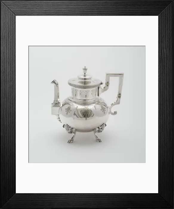Framed Print : Hot Water Kettle, part of Tea and Coffee Set, 1878. Creator: Rogers Smith and Company Framed Print : Hot Water Kettle, part of Tea and Coffee Set, 1878. Creator: Rogers Smith and Company