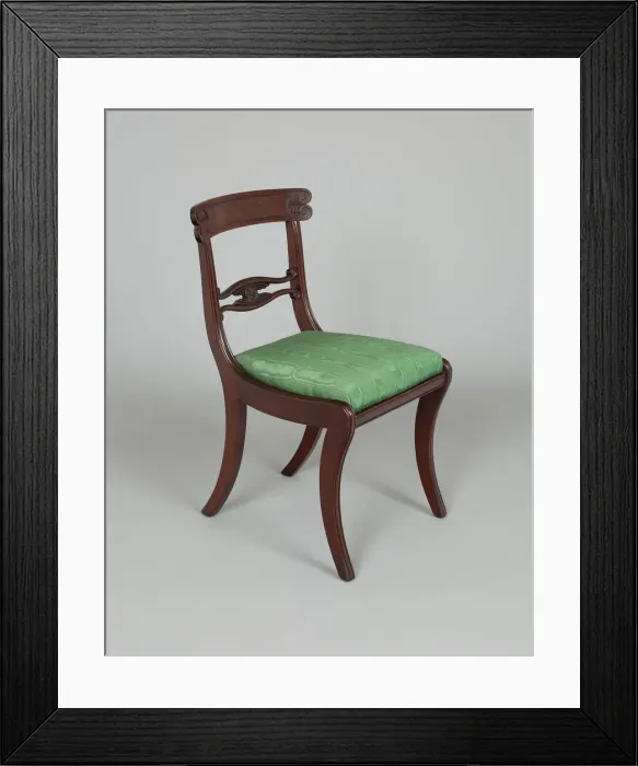 Framed Print : Side Chair, 1825 / 26. Creators: Sherlock Spooner, George Trask Framed Print : Side Chair, 1825 / 26. Creators: Sherlock Spooner, George Trask