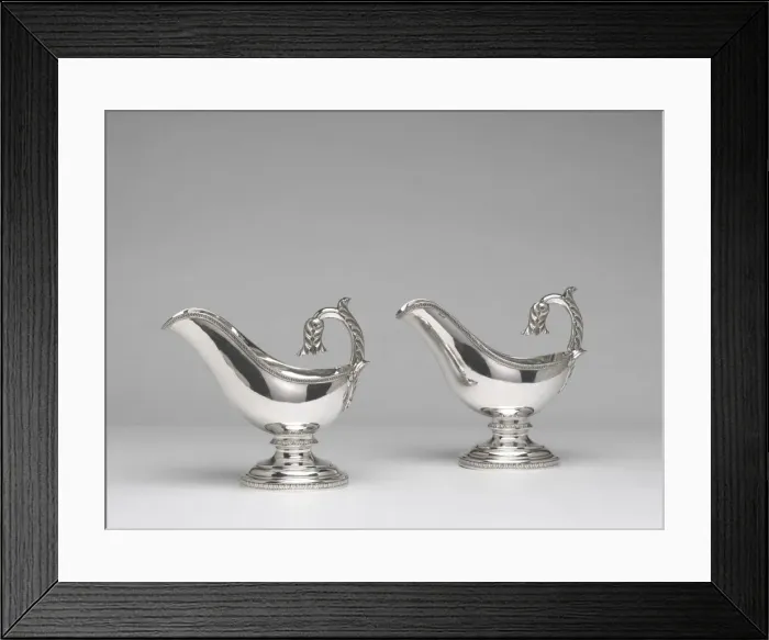 Framed Print : Pair of Sauceboats, c. 1830. Creator: Thomas Fletcher Framed Print : Pair of Sauceboats, c. 1830. Creator: Thomas Fletcher