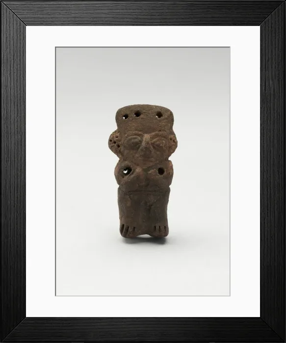 Framed Print : Mold-Made Female Figurine with Pierced Holes in Head and Shoulders, c. A. D. 100 / 600 Framed Print : Mold-Made Female Figurine with Pierced Holes in Head and Shoulders, c. A. D. 100 / 600