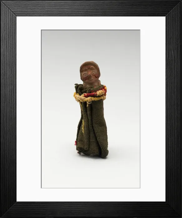 Framed Print : Mold-Made Female Figurine Wrapped in Cloth and Tied with String, c. A. D. 100 / 600 Framed Print : Mold-Made Female Figurine Wrapped in Cloth and Tied with String, c. A. D. 100 / 600
