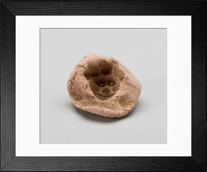 Framed Print : Mold for Face of Figurine, c. A. D. 100 / 600. Creator: Unknown Framed Print : Mold for Face of Figurine, c. A. D. 100 / 600. Creator: Unknown