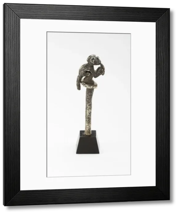 Framed Print : Stopper or Spoon with Figure of Monkey [Broken at Bottom], A. D. 1450  /  1532