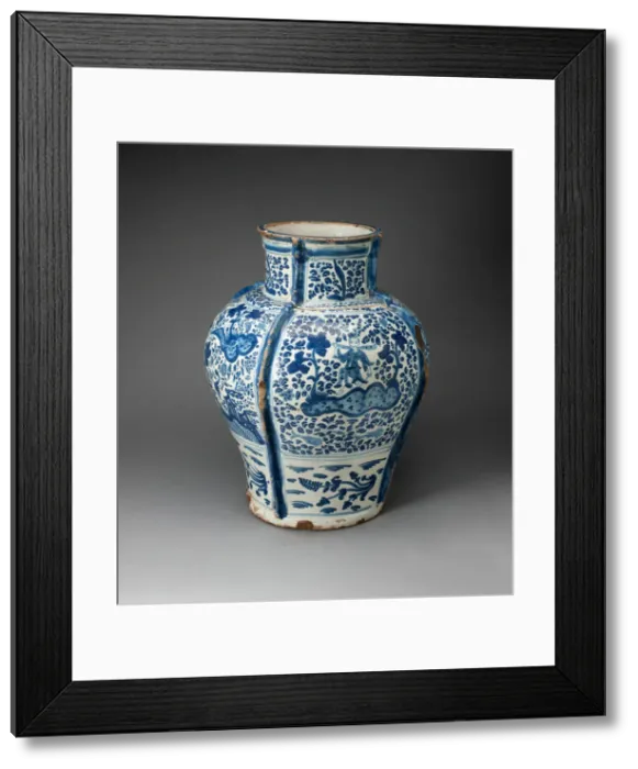 Framed Print : Jar Depicting Figure in an Exotic Landscape, 1675 / 1750. Creator: Unknown Framed Print : Jar Depicting Figure in an Exotic Landscape, 1675 / 1750. Creator: Unknown